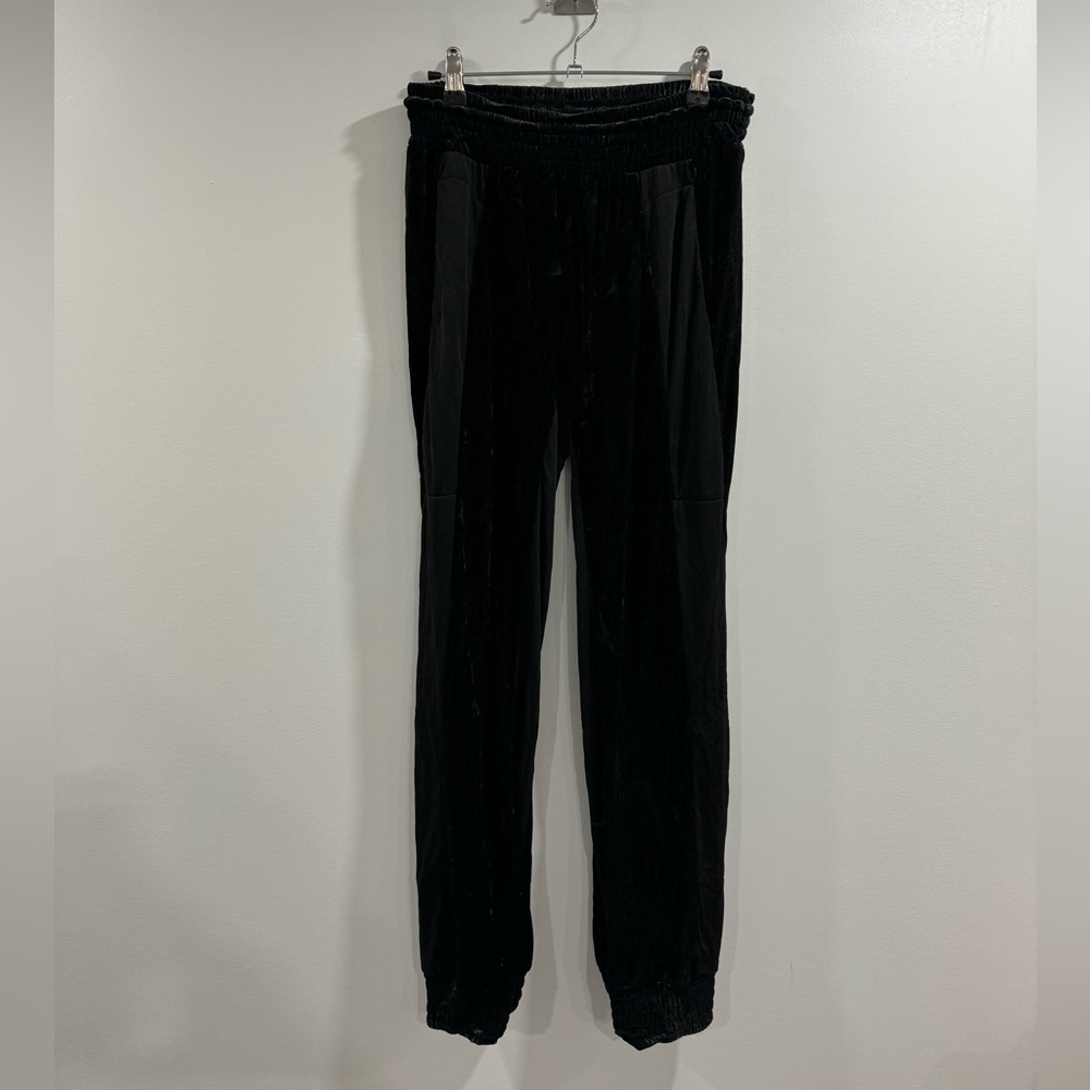 We Are Hah Women Black Velour Track Pants Size S/M